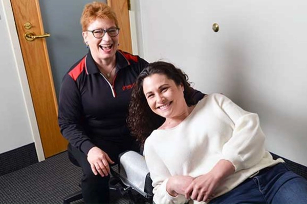 Chiropractor Roseville MN Patricia Wolff With Happy Patient